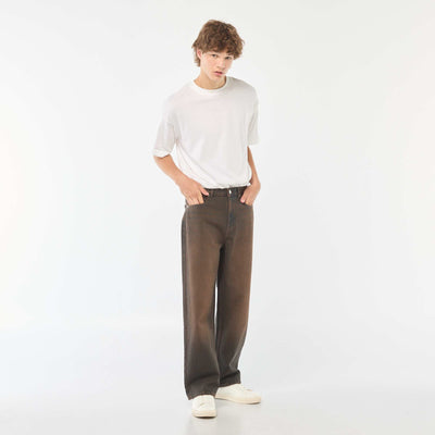 Jean ancho tipo baggy con 5 bolsillos NEGRO