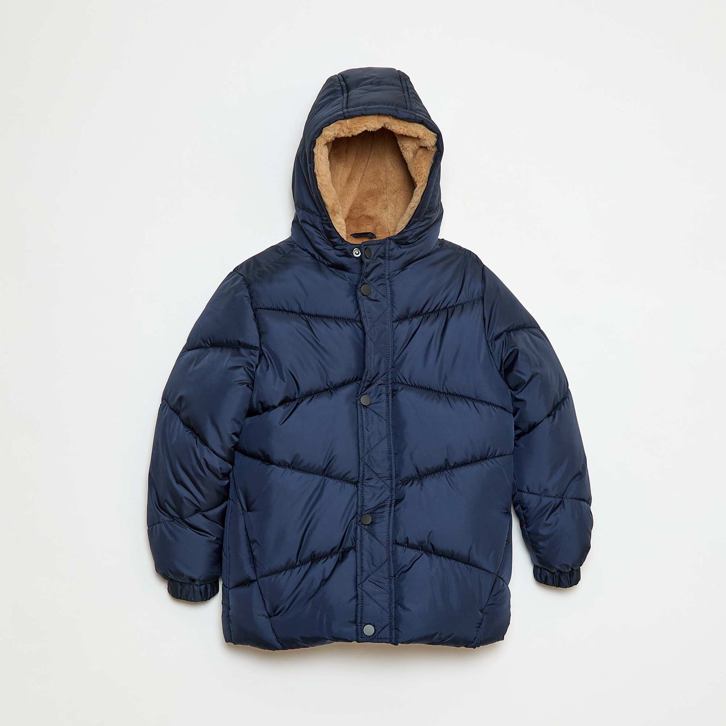 Campera acolchada impermeable con capucha AZUL