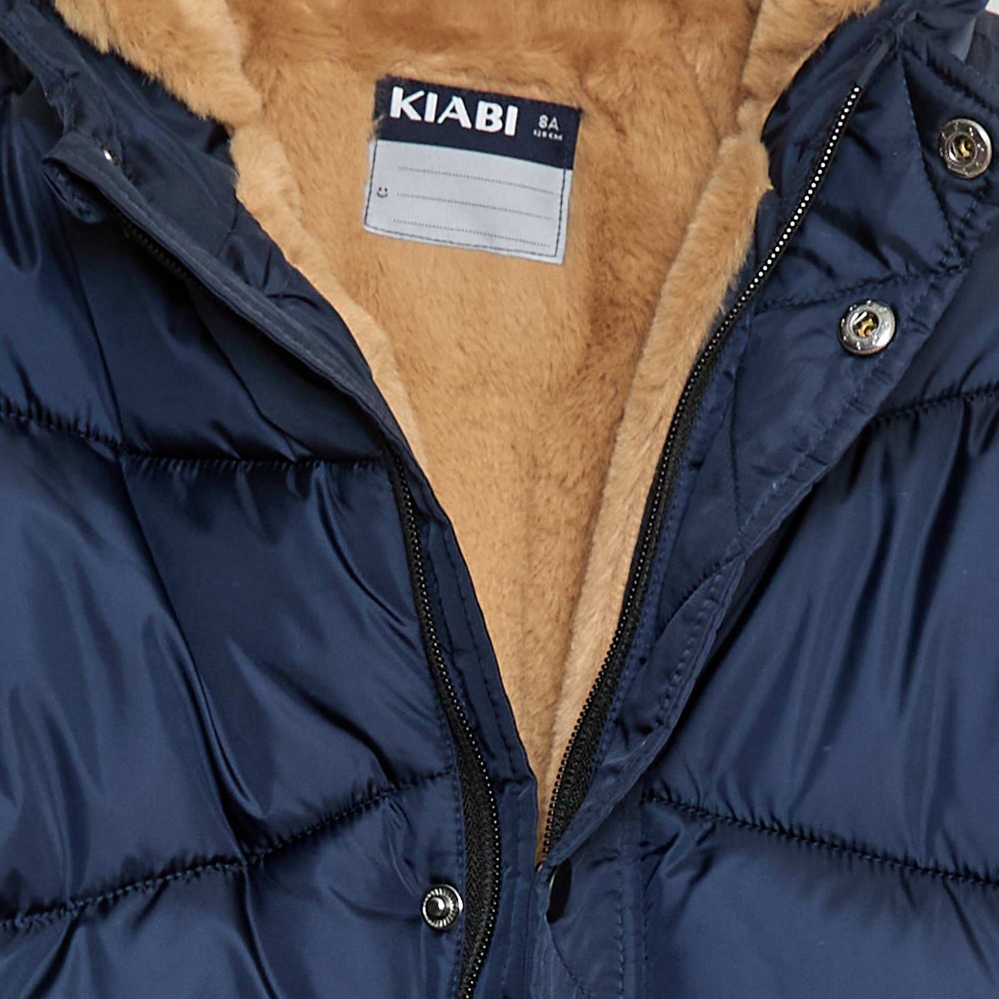 Campera acolchada impermeable con capucha AZUL