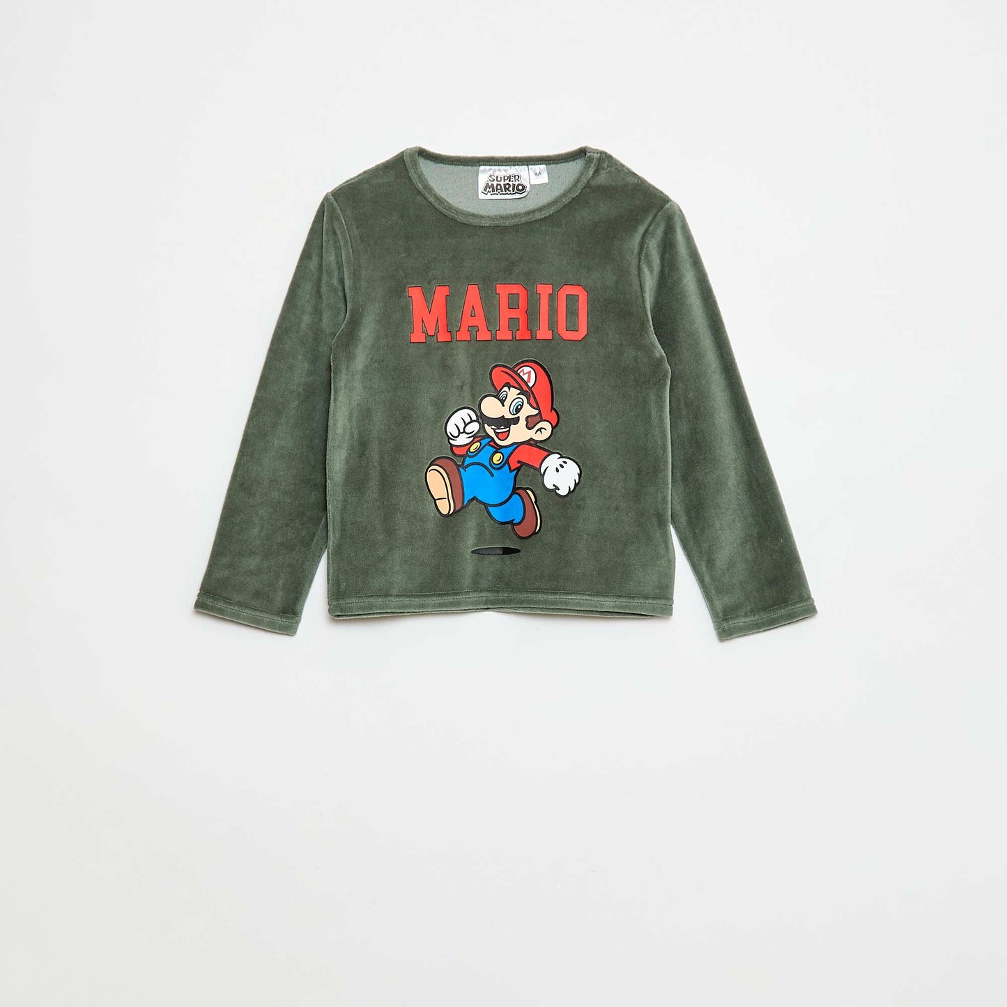 Conjunto de pijama 'Mario' de terciopelo VERDE