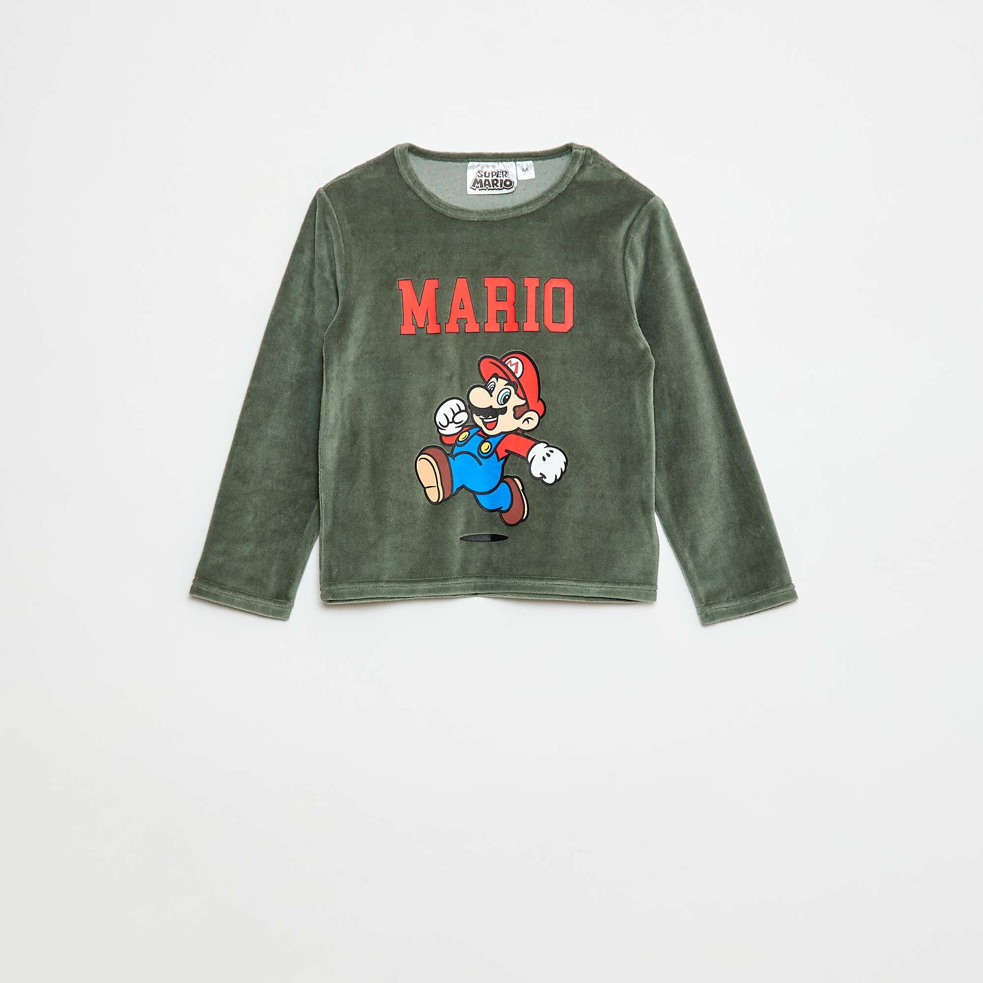 Conjunto de pijama 'Mario' de terciopelo VERDE