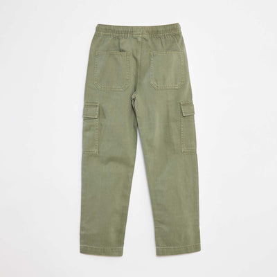 Pantalón multibolsillos con cintura elástica VERDE