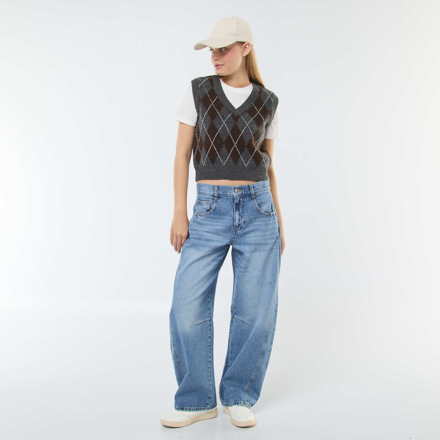 Sweater sin mangas con camiseta 2 en 1 GRIS