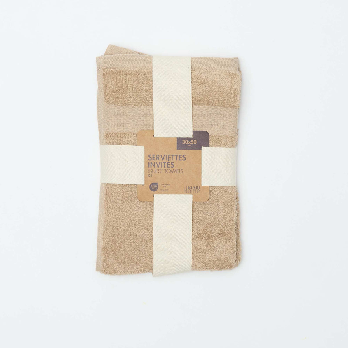Toallas de invitados 30 x 50 cm - Kiabi Home BEIGE