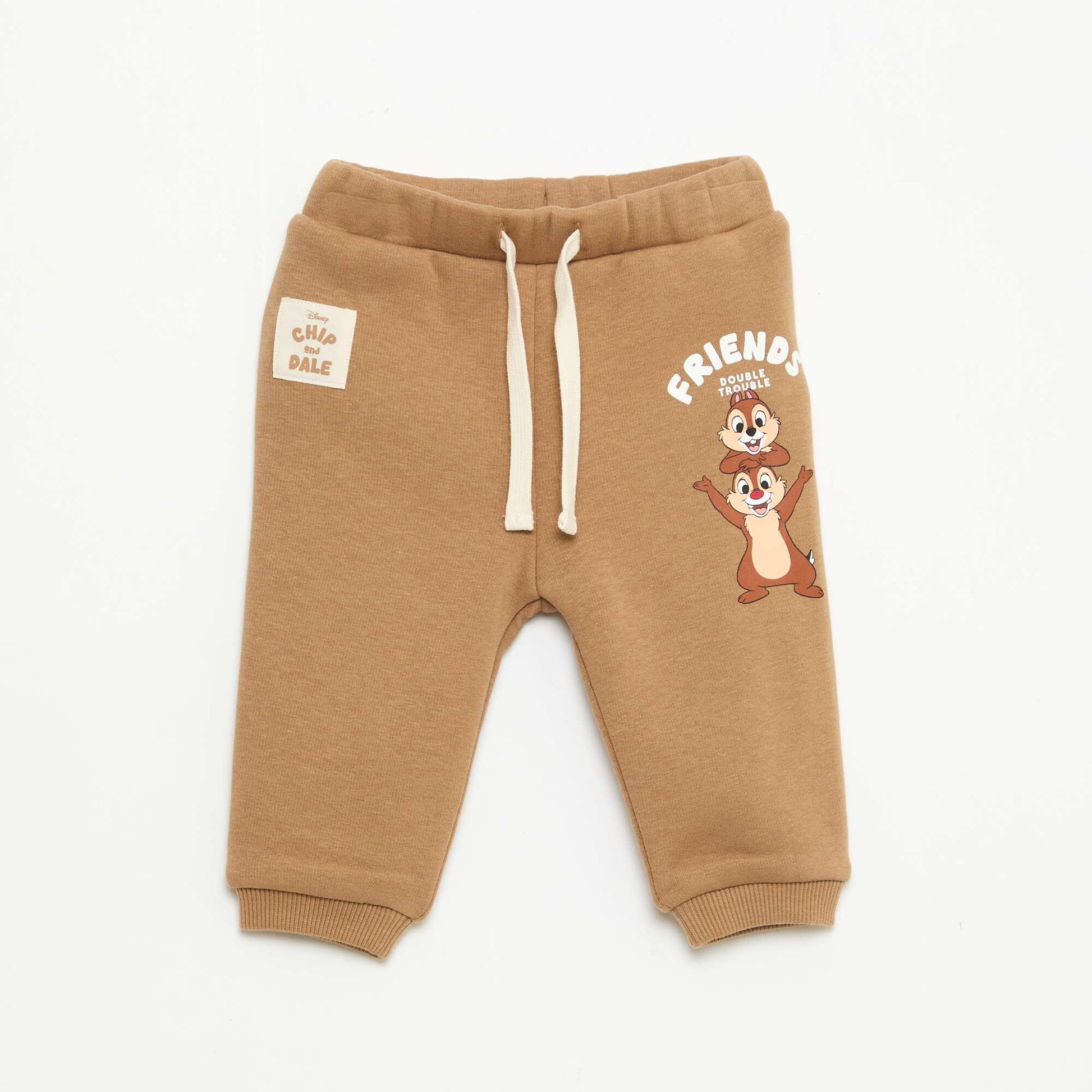 Pantalón de chándal 'Disney' 'Tic&Tac' liso BEIGE