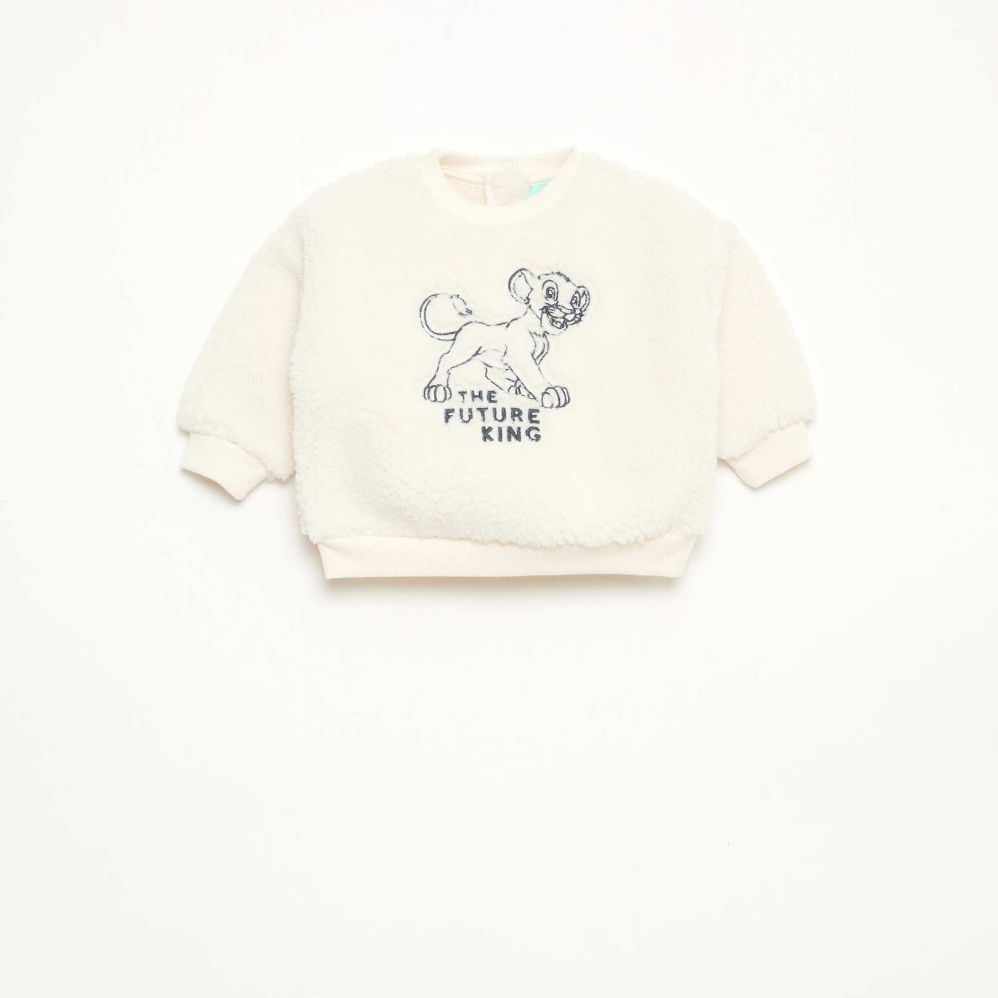 Conjunto buzo + pantalón 'Disney' 'Simba' de algodón BLANCO