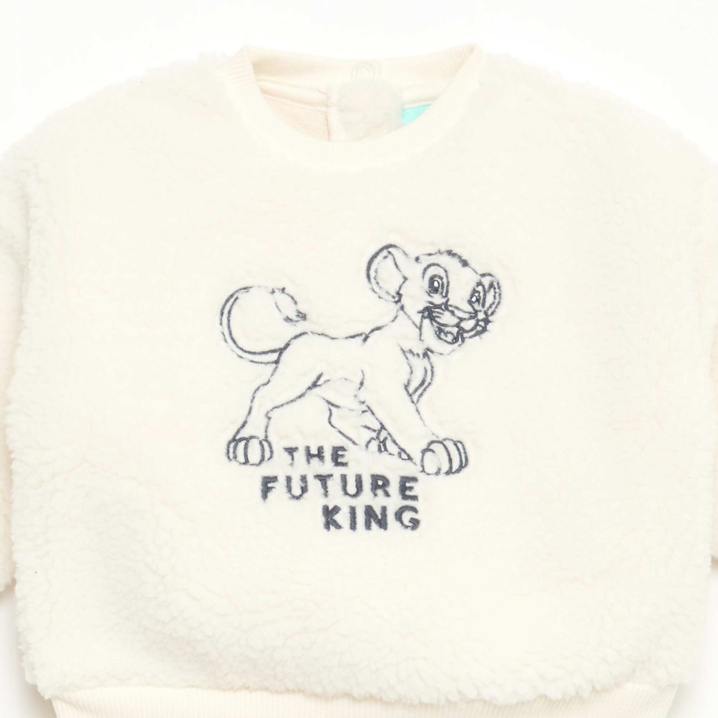 Conjunto buzo + pantalón 'Disney' 'Simba' de algodón BLANCO