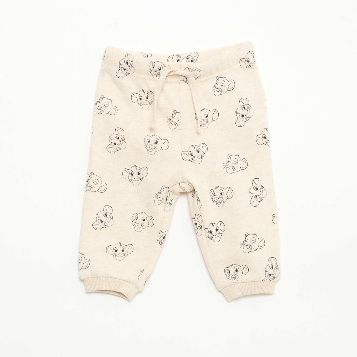 Conjunto buzo + pantalón 'Disney' 'Simba' de algodón BLANCO