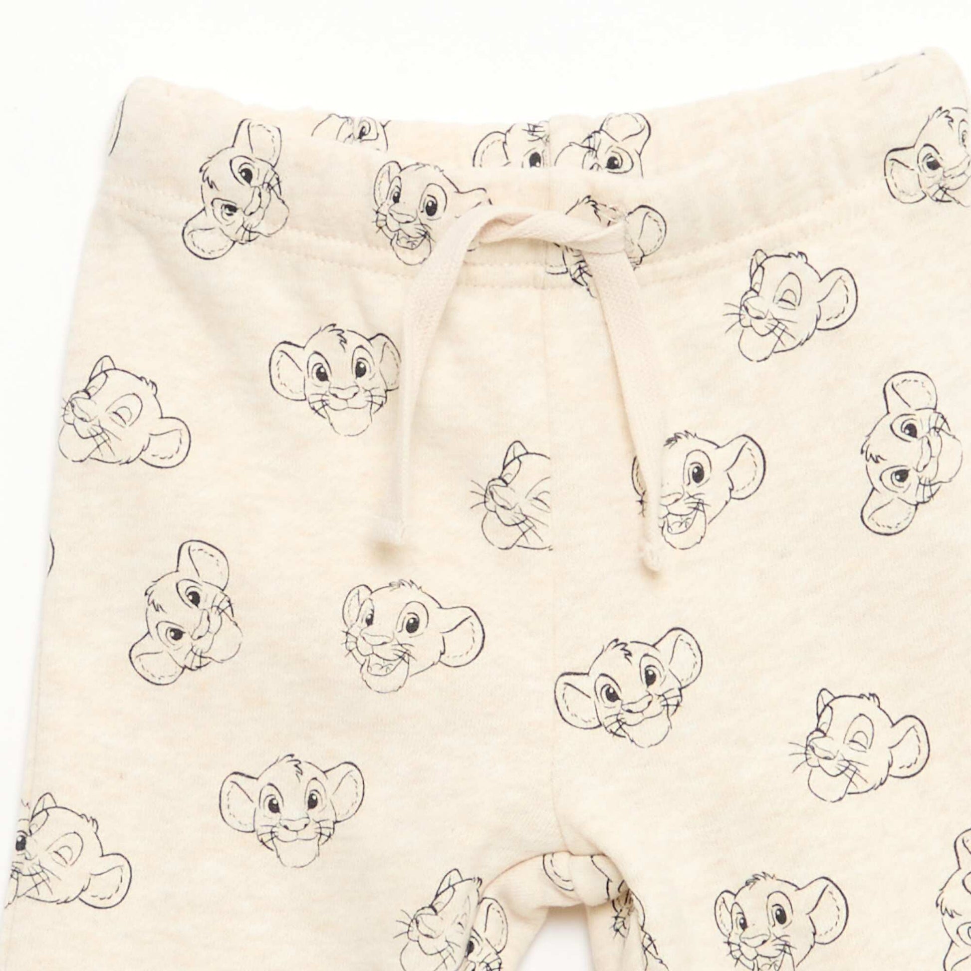 Conjunto buzo + pantalón 'Disney' 'Simba' de algodón BLANCO