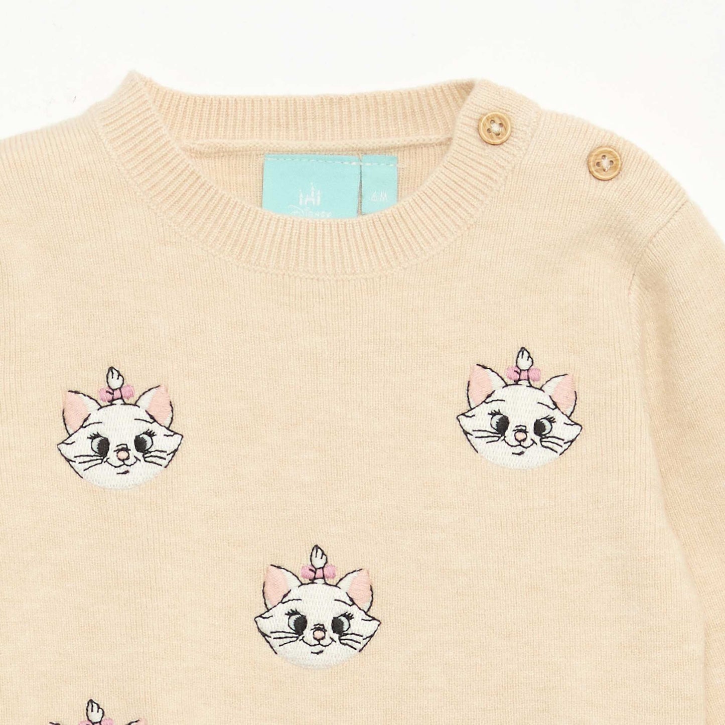 Sweater 'Disney' 'Marie' de punto con animación fantástica BEIGE