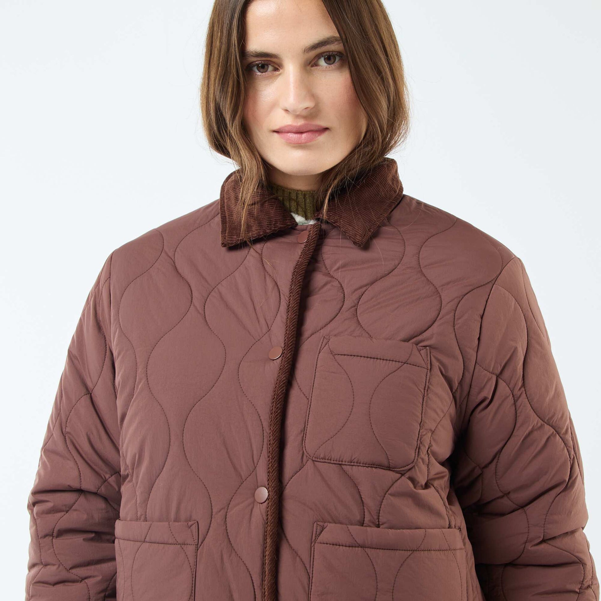 Chaqueta cálida reversible ROJO