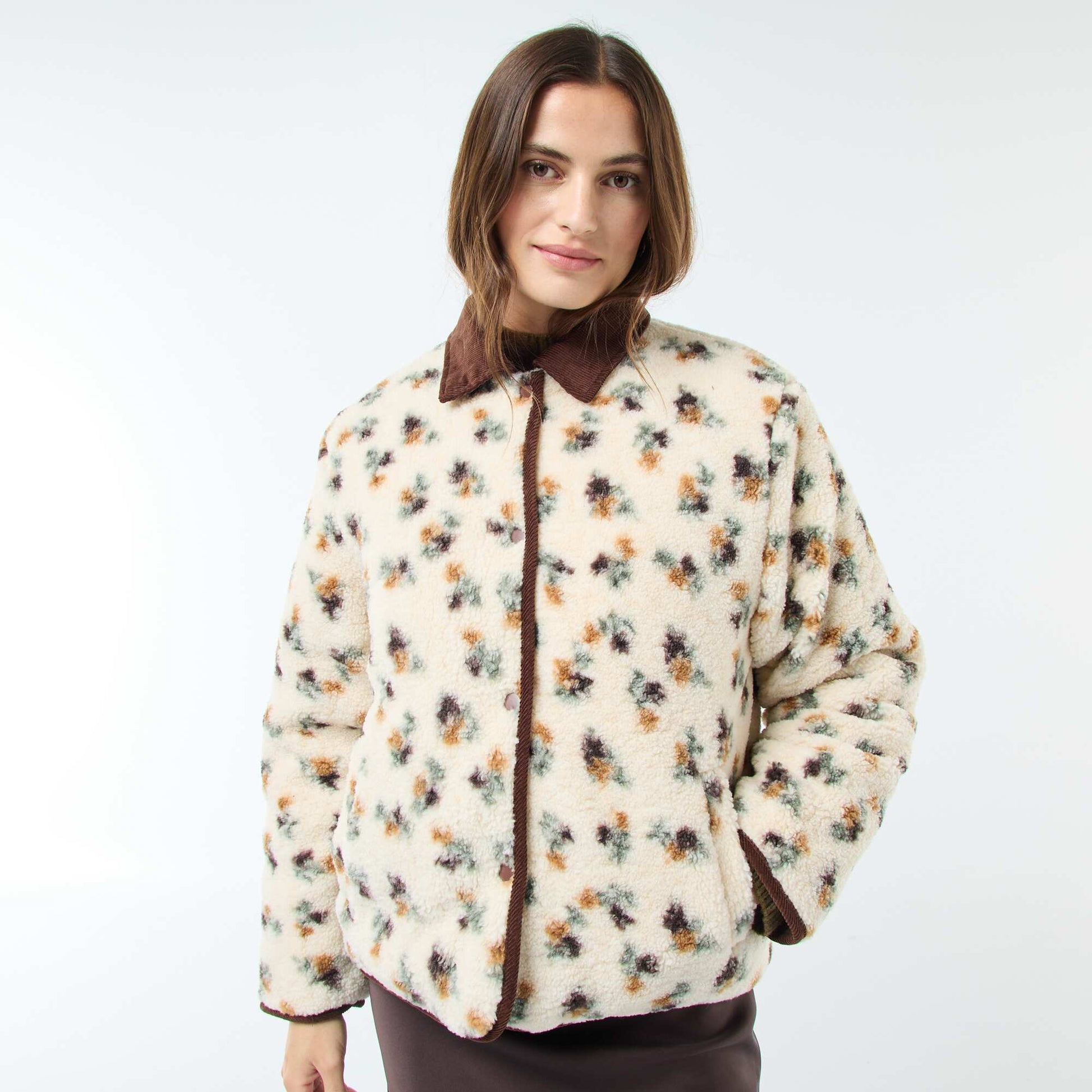 Chaqueta cálida reversible ROJO