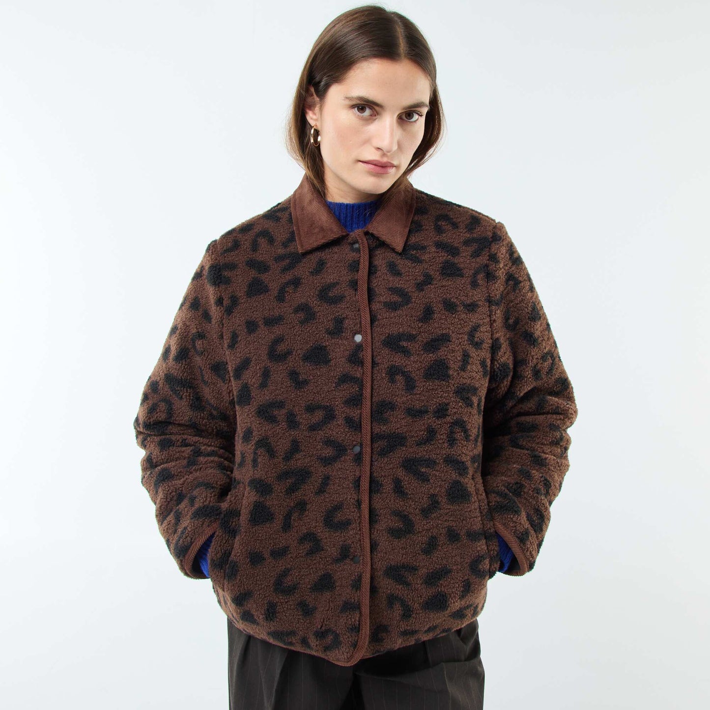 Chaqueta cálida reversible NEGRO