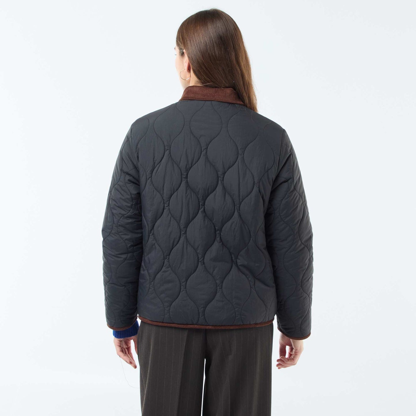Chaqueta cálida reversible NEGRO