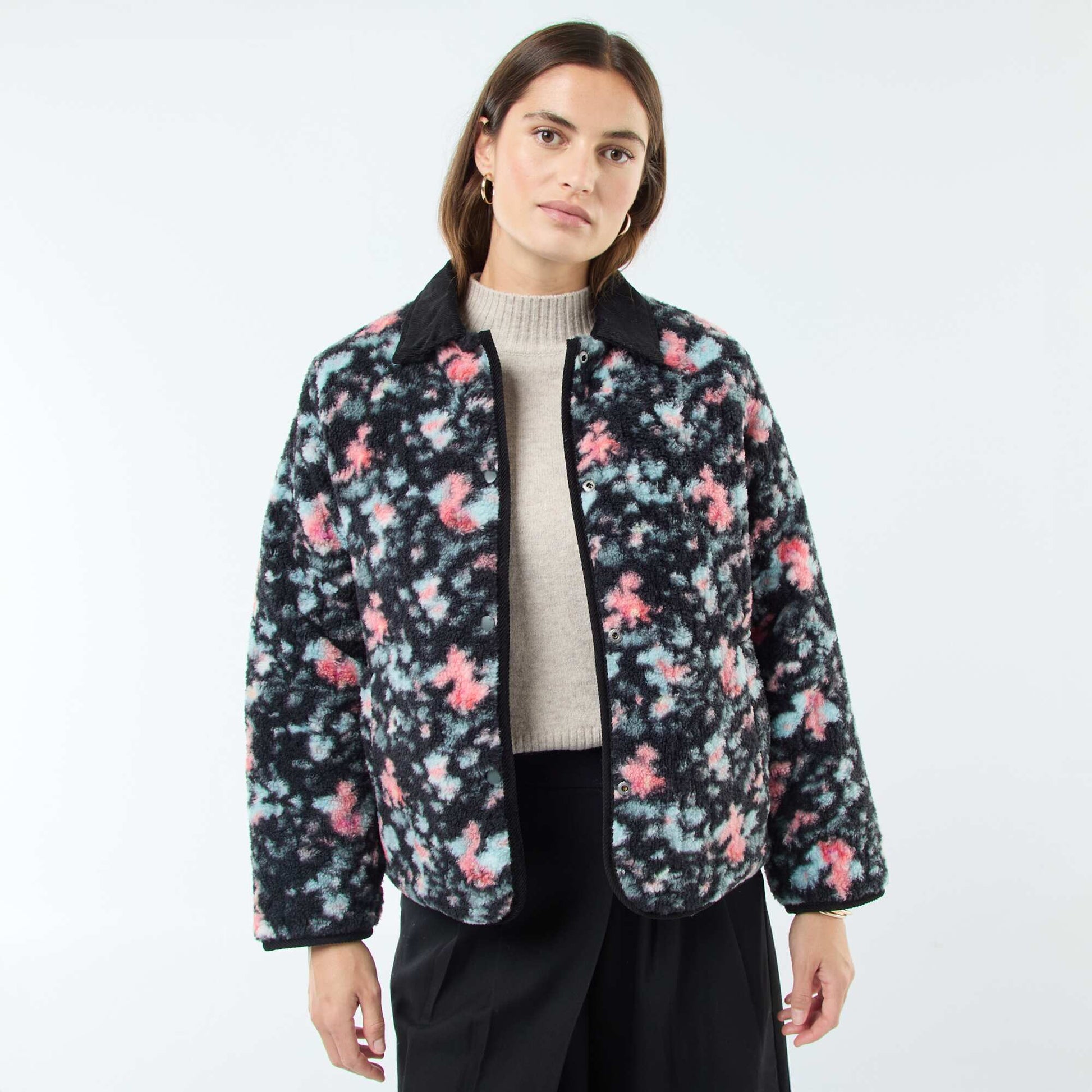 Chaqueta cálida reversible KAKI