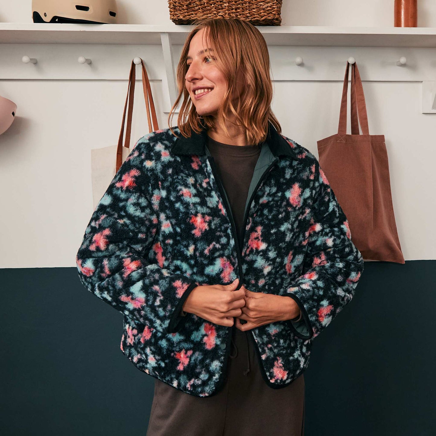 Chaqueta cálida reversible KAKI
