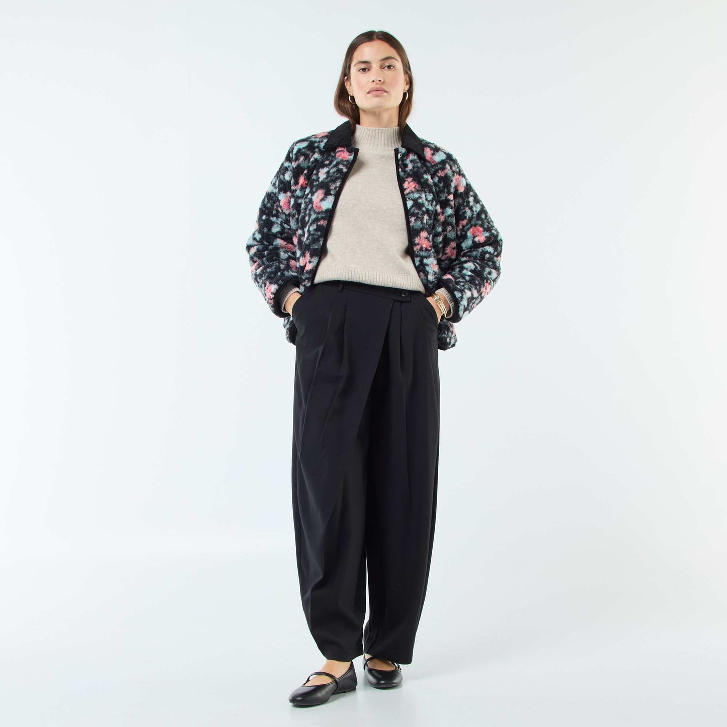 Chaqueta cálida reversible KAKI