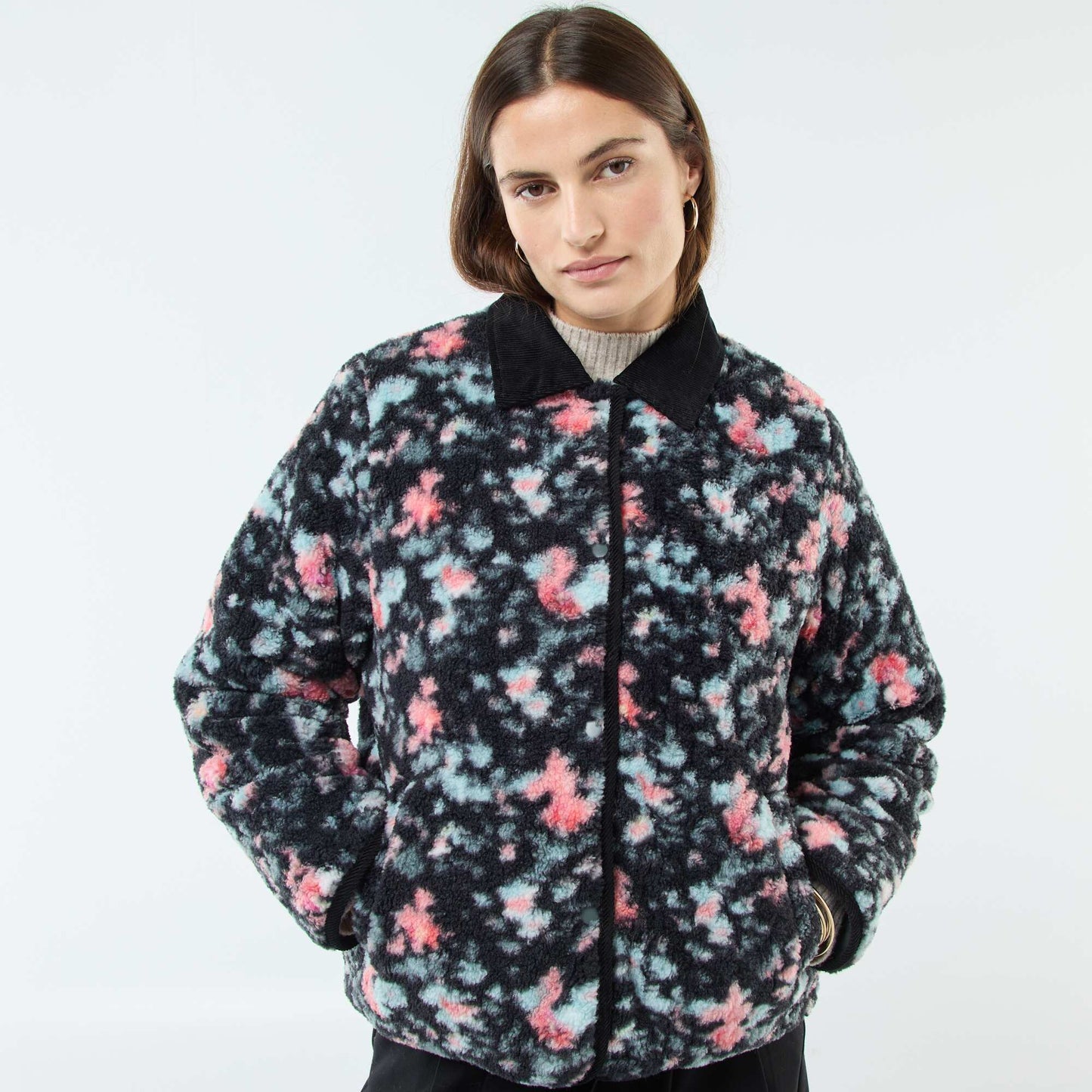 Chaqueta cálida reversible KAKI