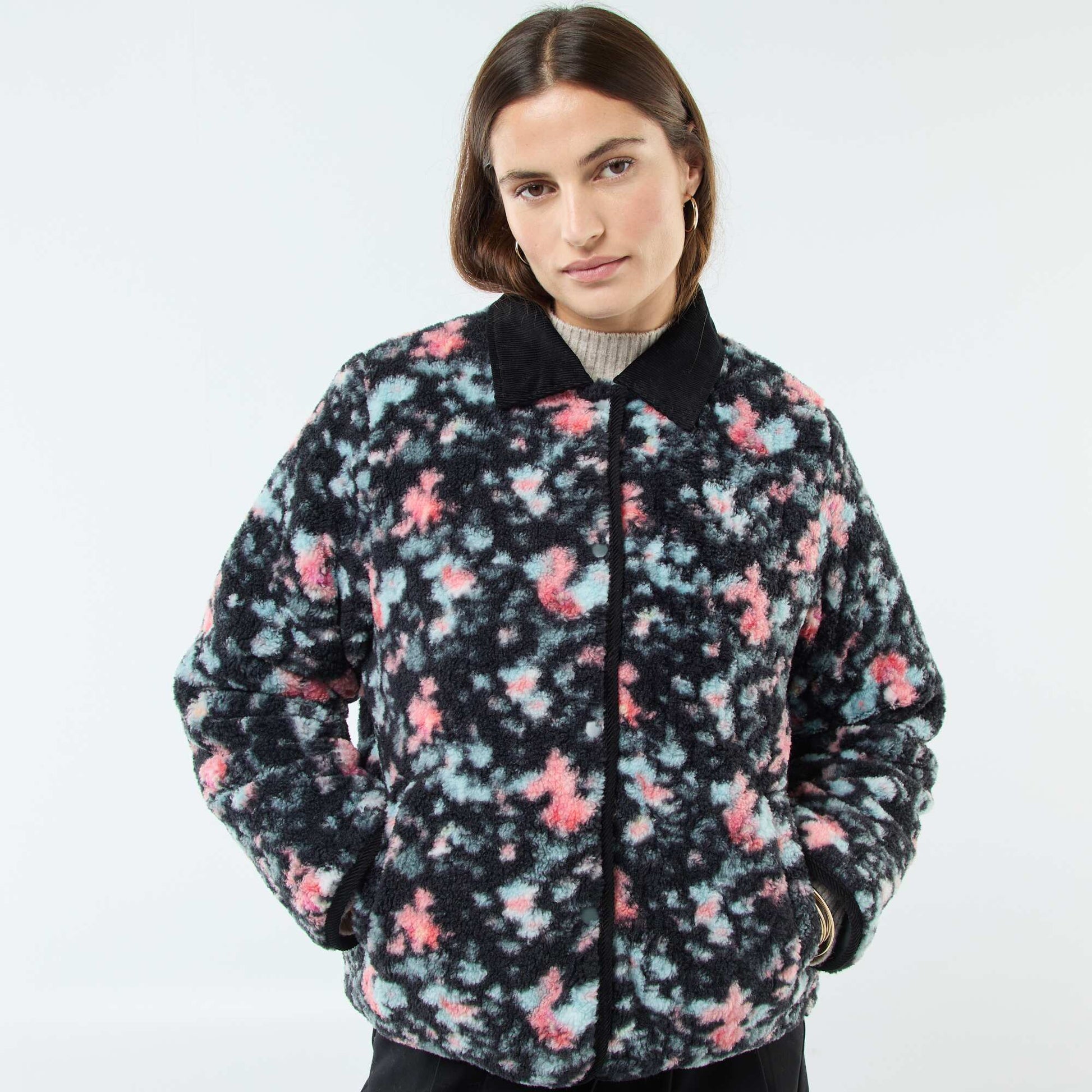 Chaqueta cálida reversible KAKI