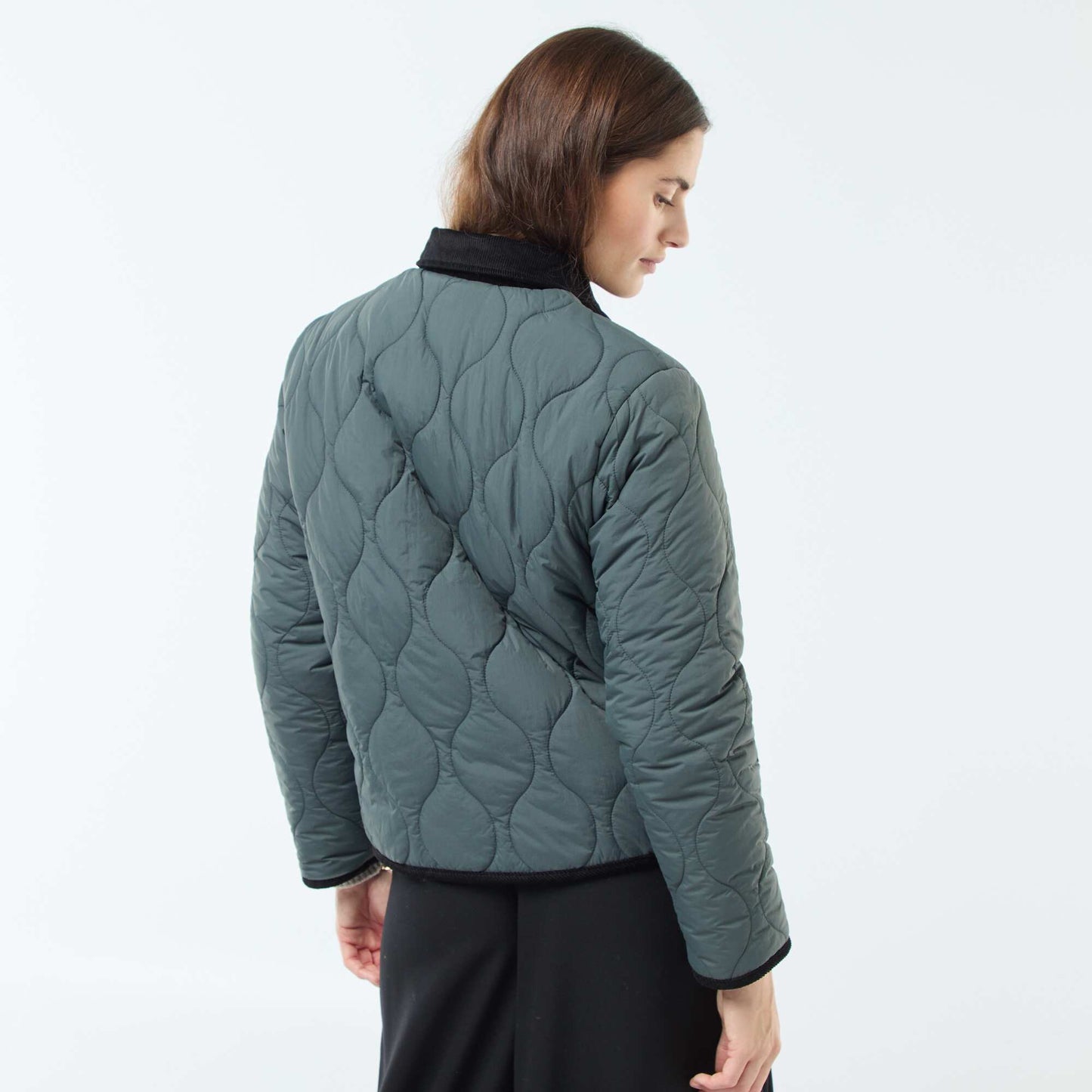 Chaqueta cálida reversible KAKI