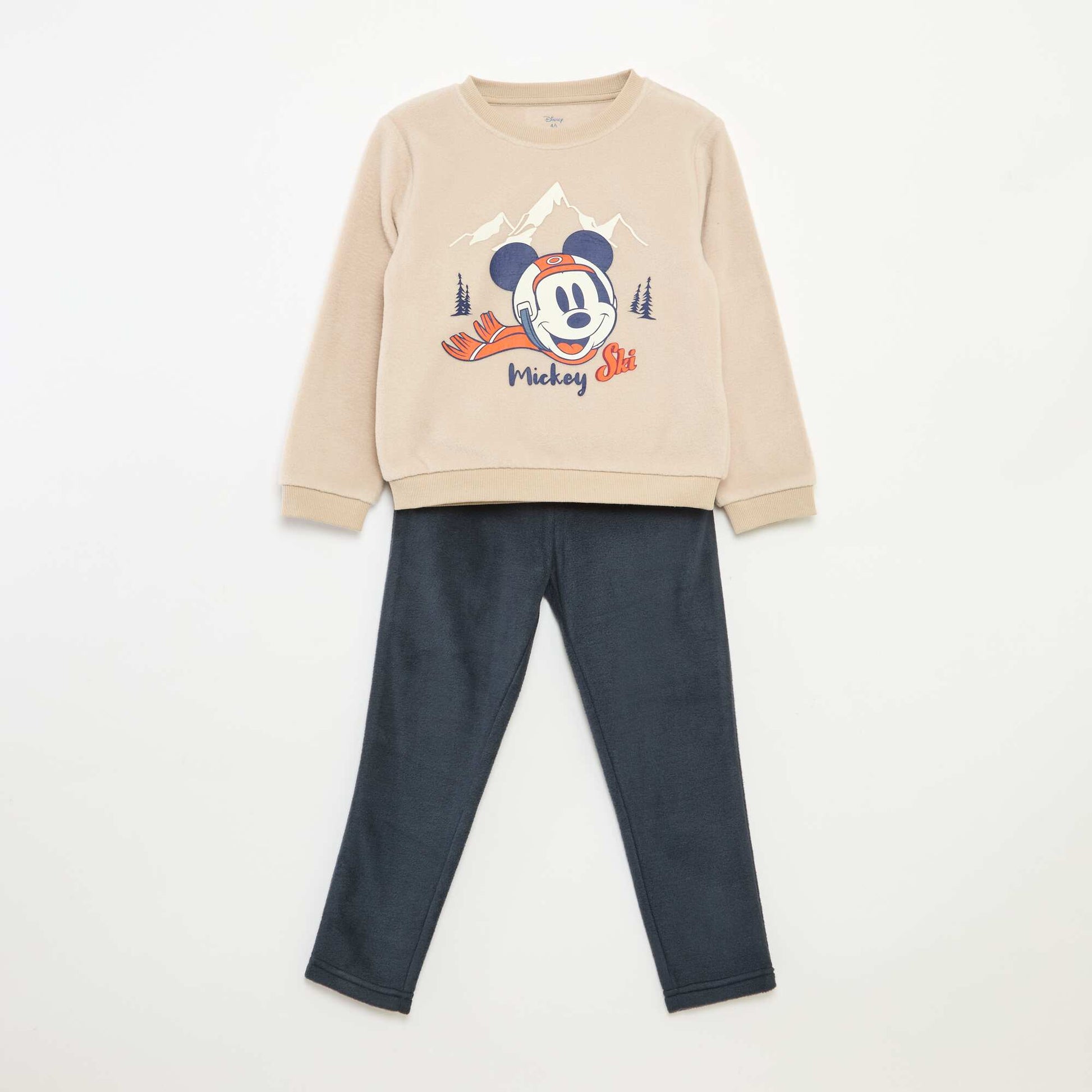 Conjunto de pijama 'Disney' 'Mickey' en polar BEIGE
