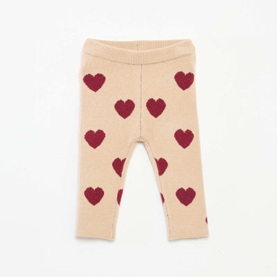 Legging de punto compacto BEIGE