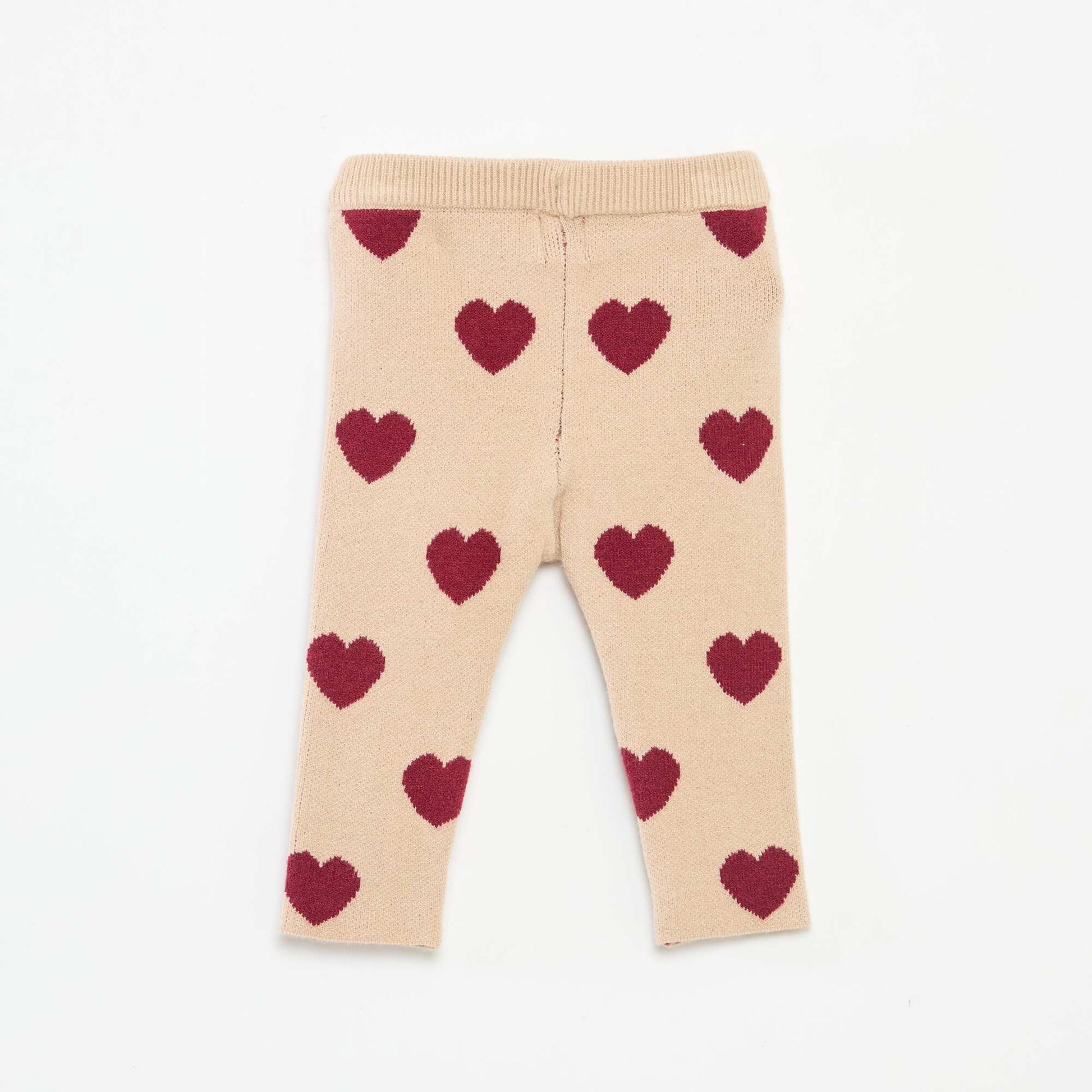Legging de punto compacto BEIGE