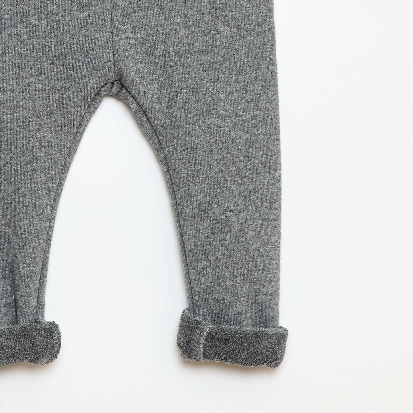 Legging de punto perchado en algodón liso GRIS