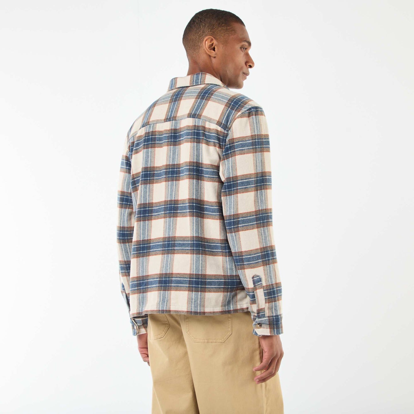 Sobrecamisa de cuadros BEIGE
