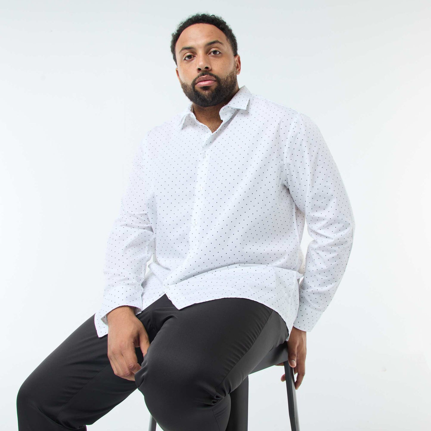 Camisa regular fit estampada BLANCO