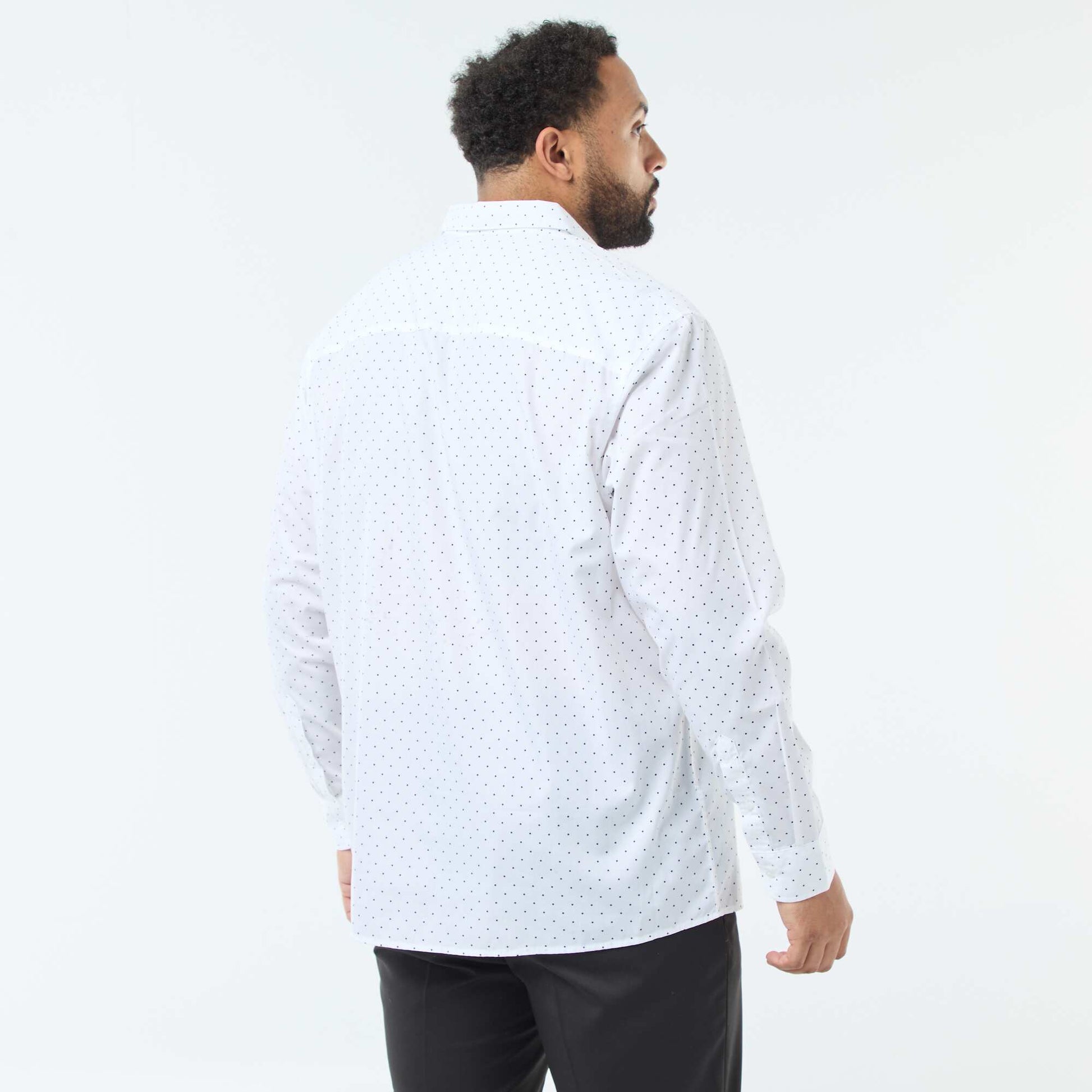 Camisa regular fit estampada BLANCO