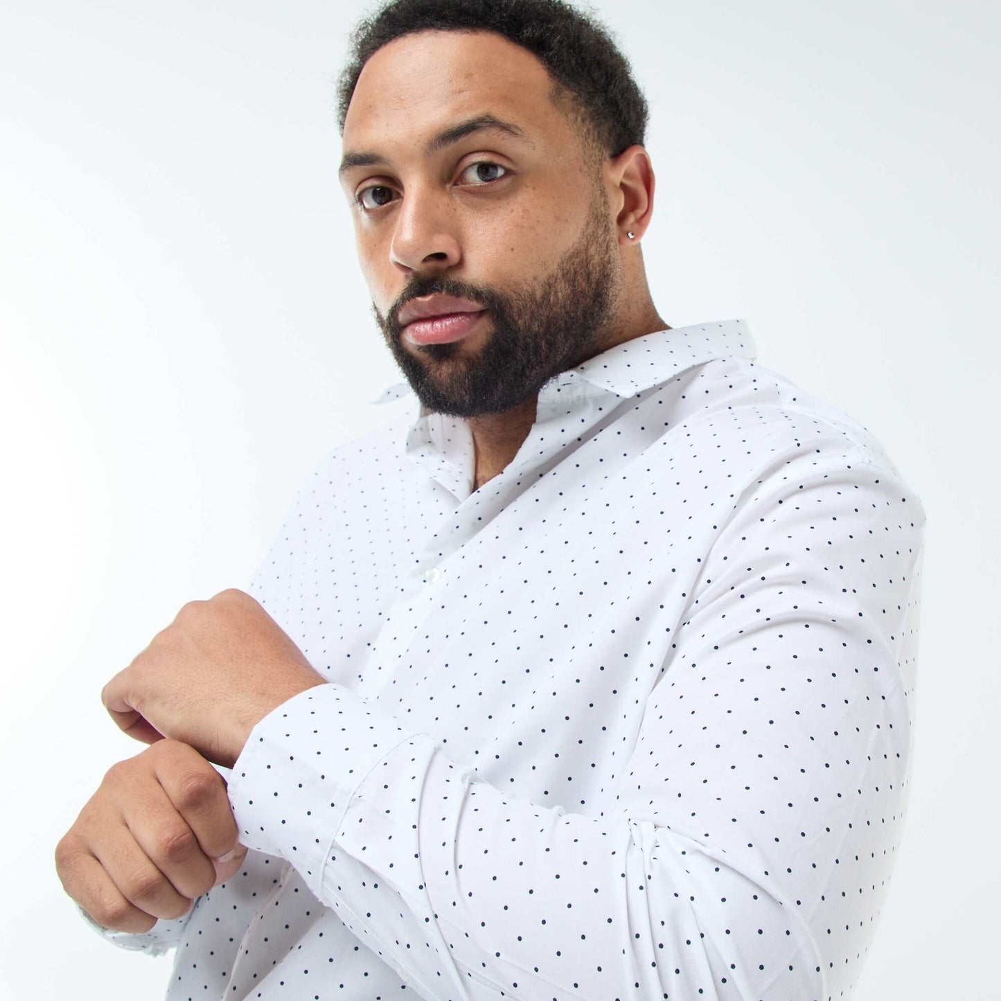 Camisa regular fit estampada BLANCO