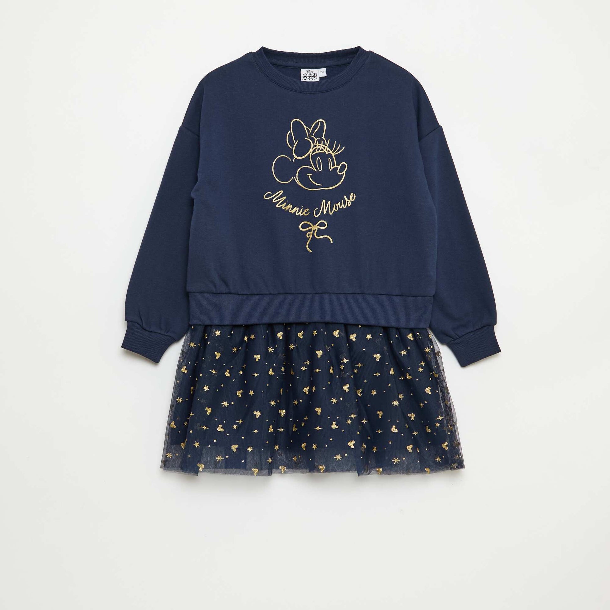 Vestido buzo con efecto 2 en 1 en el bajo 'Minnie' 'Disney' AZUL