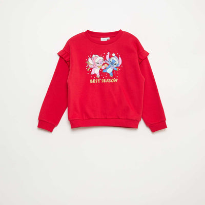 Buzo 'Stitch' 'Disney' con volantes en las mangas ROJO
