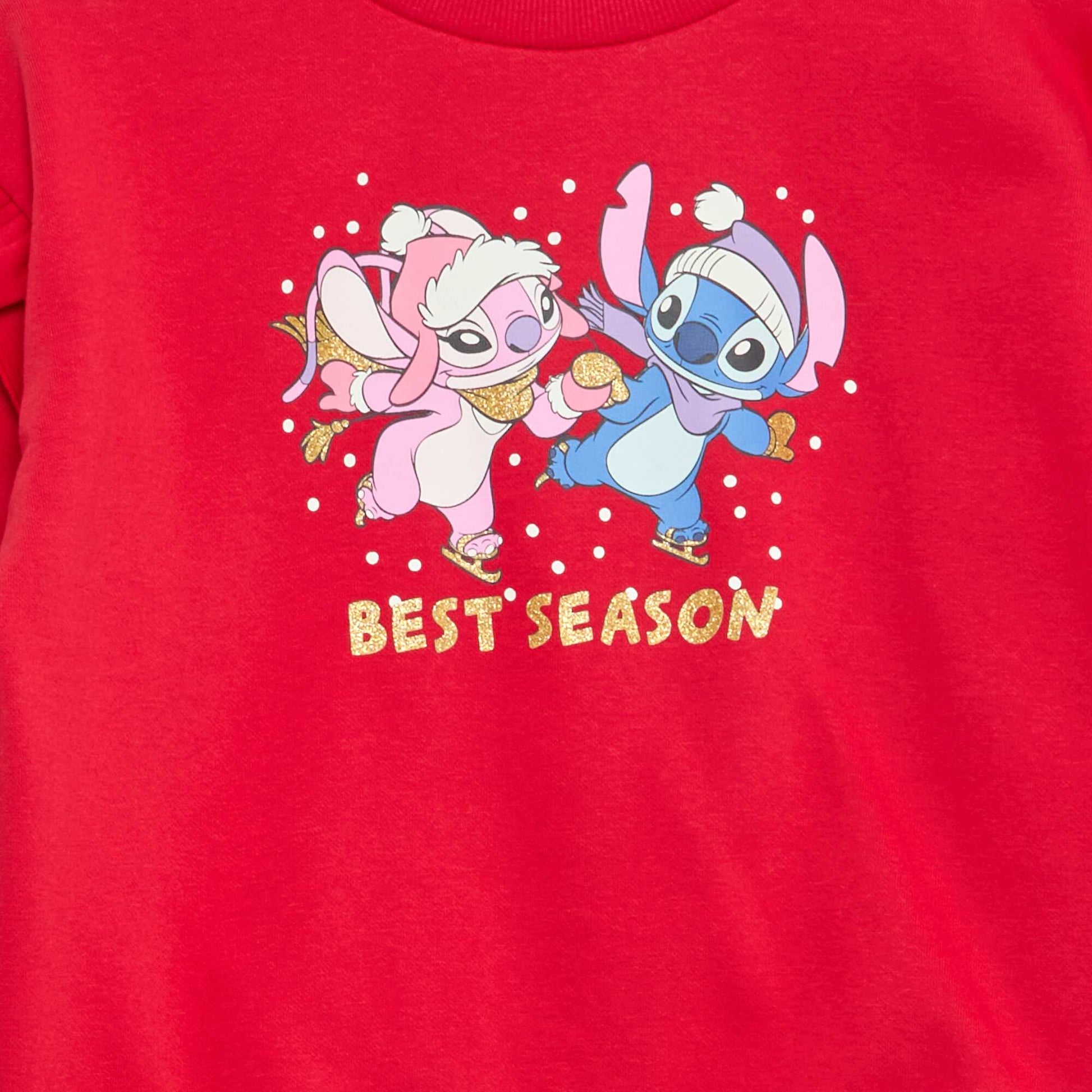 Buzo 'Stitch' 'Disney' con volantes en las mangas ROJO