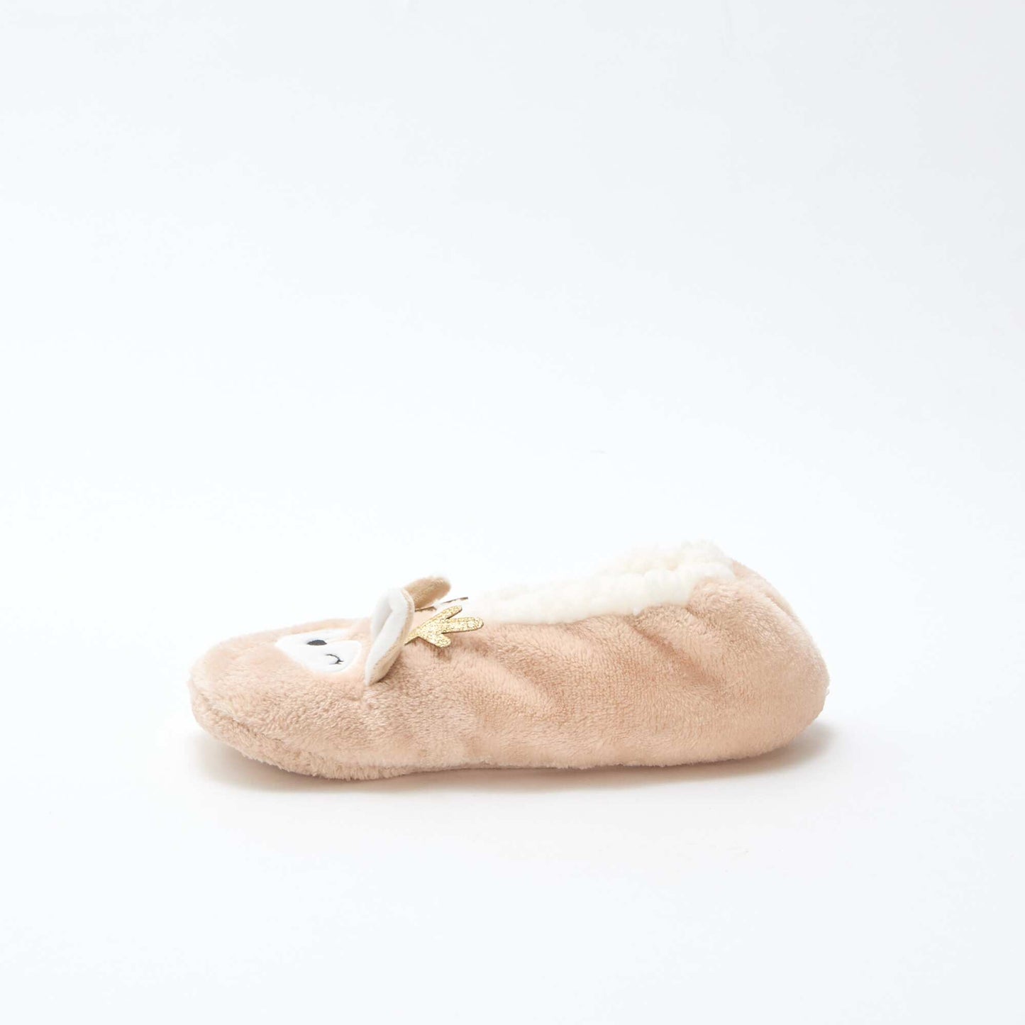 Par de zapatillas forradas con diseño fantasía BEIGE