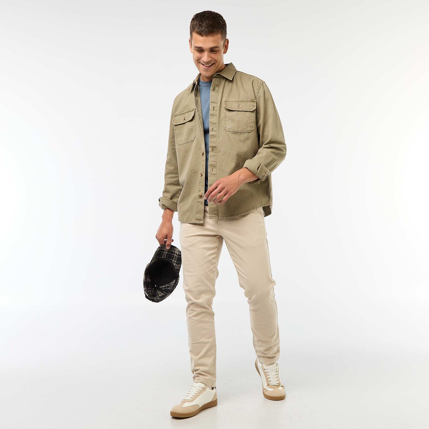 Jogging slim liso GRIS