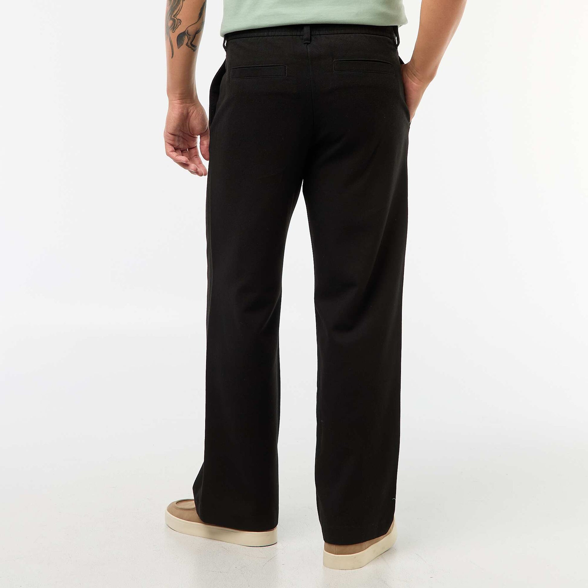 Chino ancho liso NEGRO