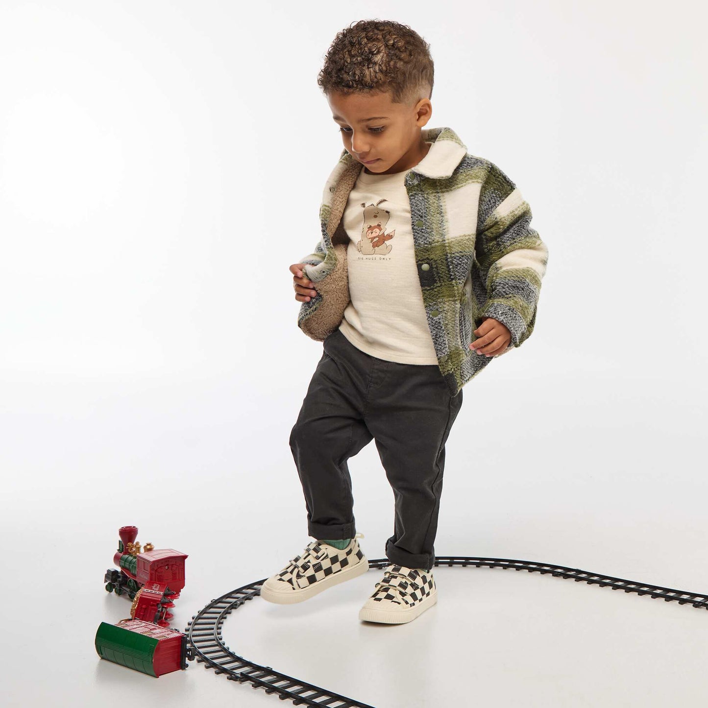 Sweater ligero de algodón elástico con estampado BLANCO