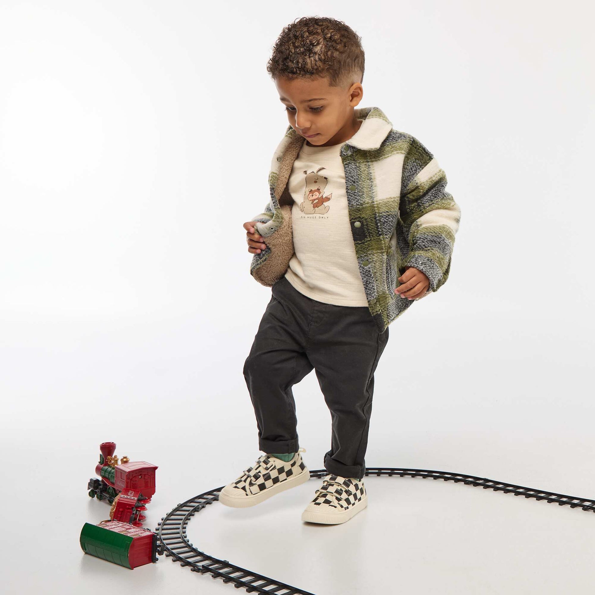 Sweater ligero de algodón elástico con estampado BLANCO