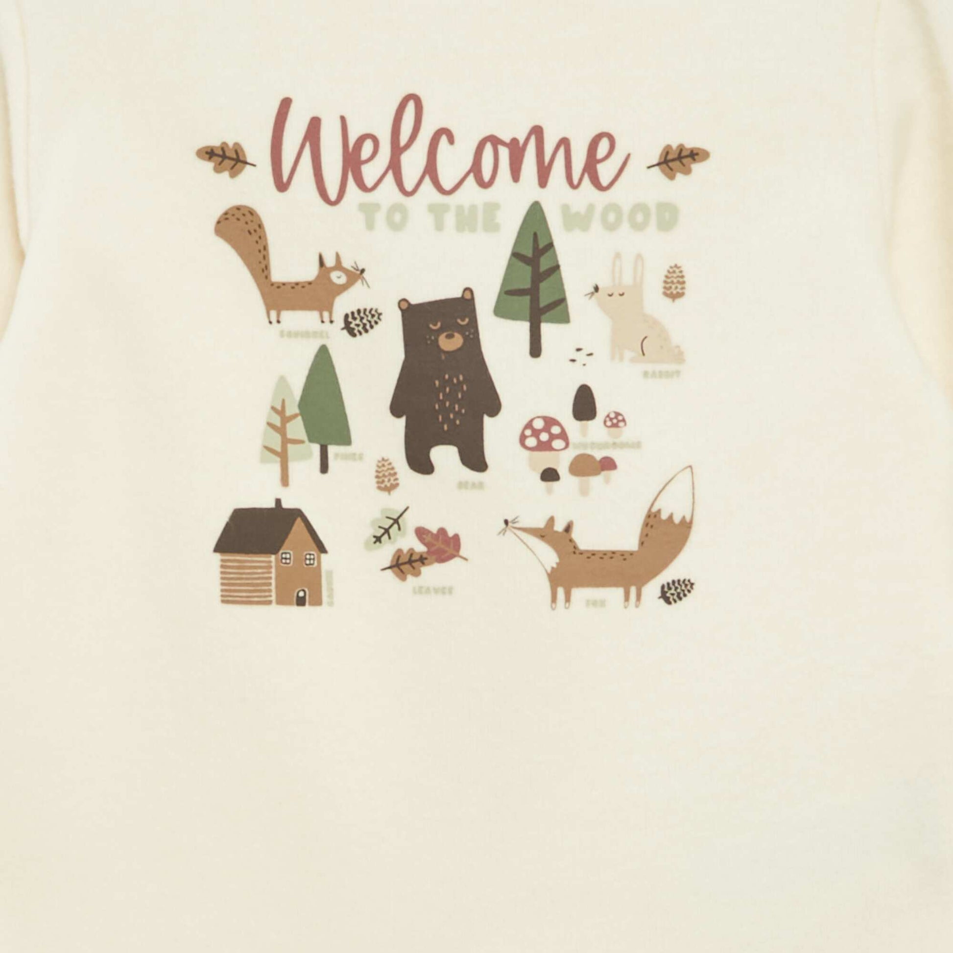 Camiseta estampada en tejido polar suave BLANCO