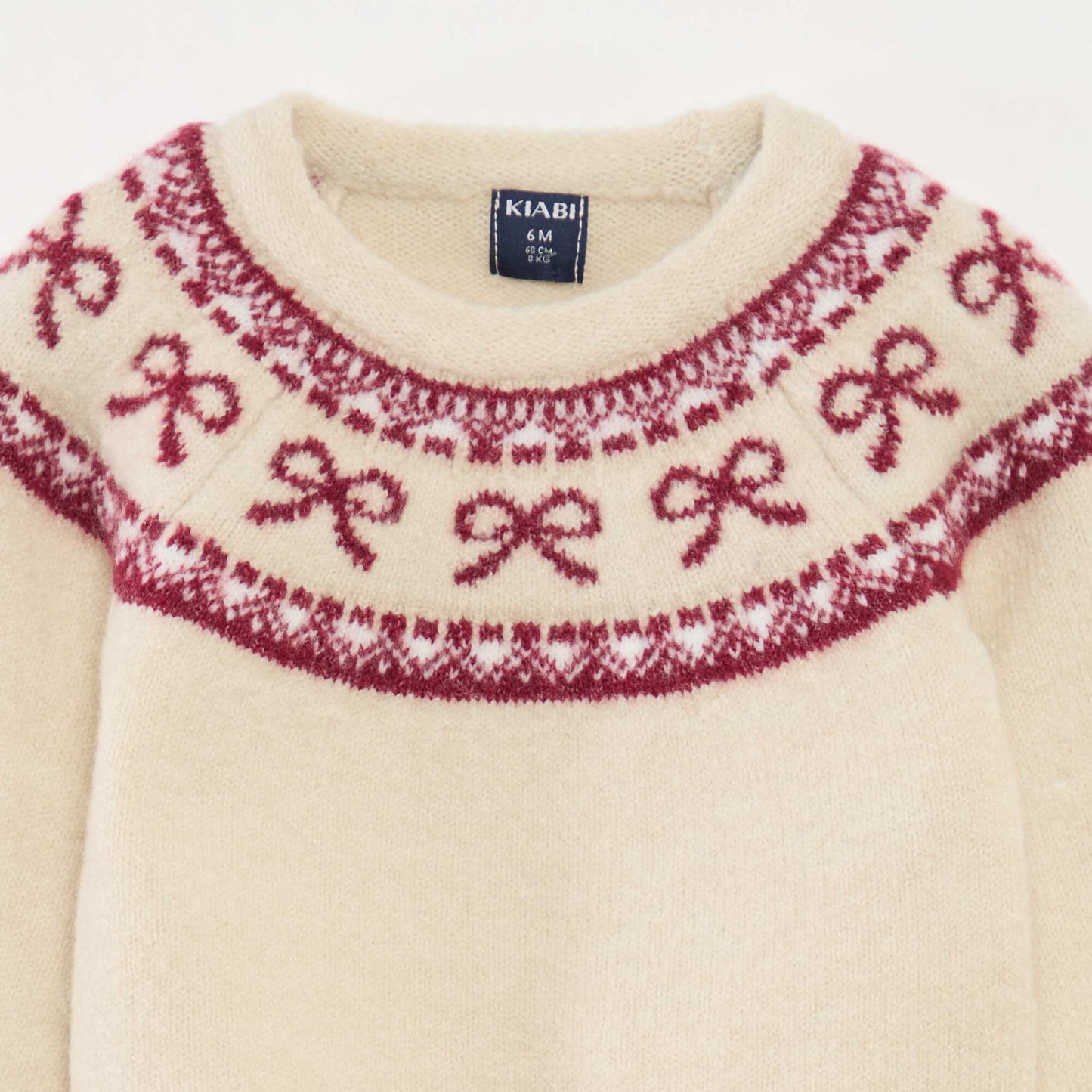 Conjunto de punto sweater + leggings jacquard BEIGE