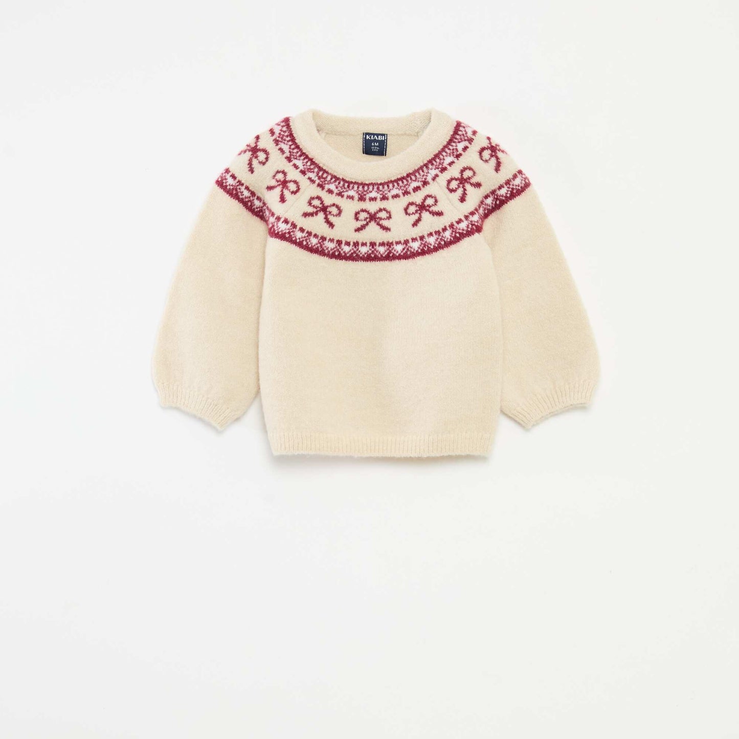 Conjunto de punto sweater + leggings jacquard BEIGE