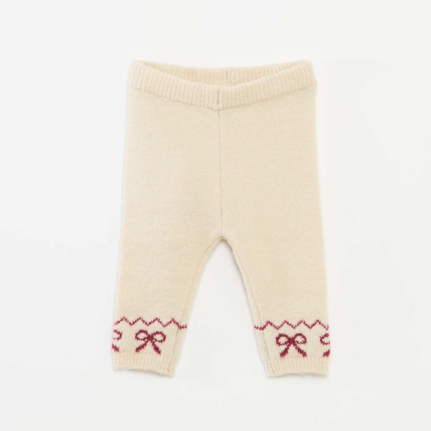 Conjunto de punto sweater + leggings jacquard BEIGE