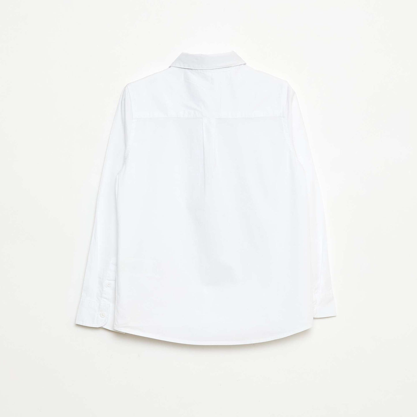 Conjunto camisa + corbata de popelina con velcro - 2 piezas BLANCO