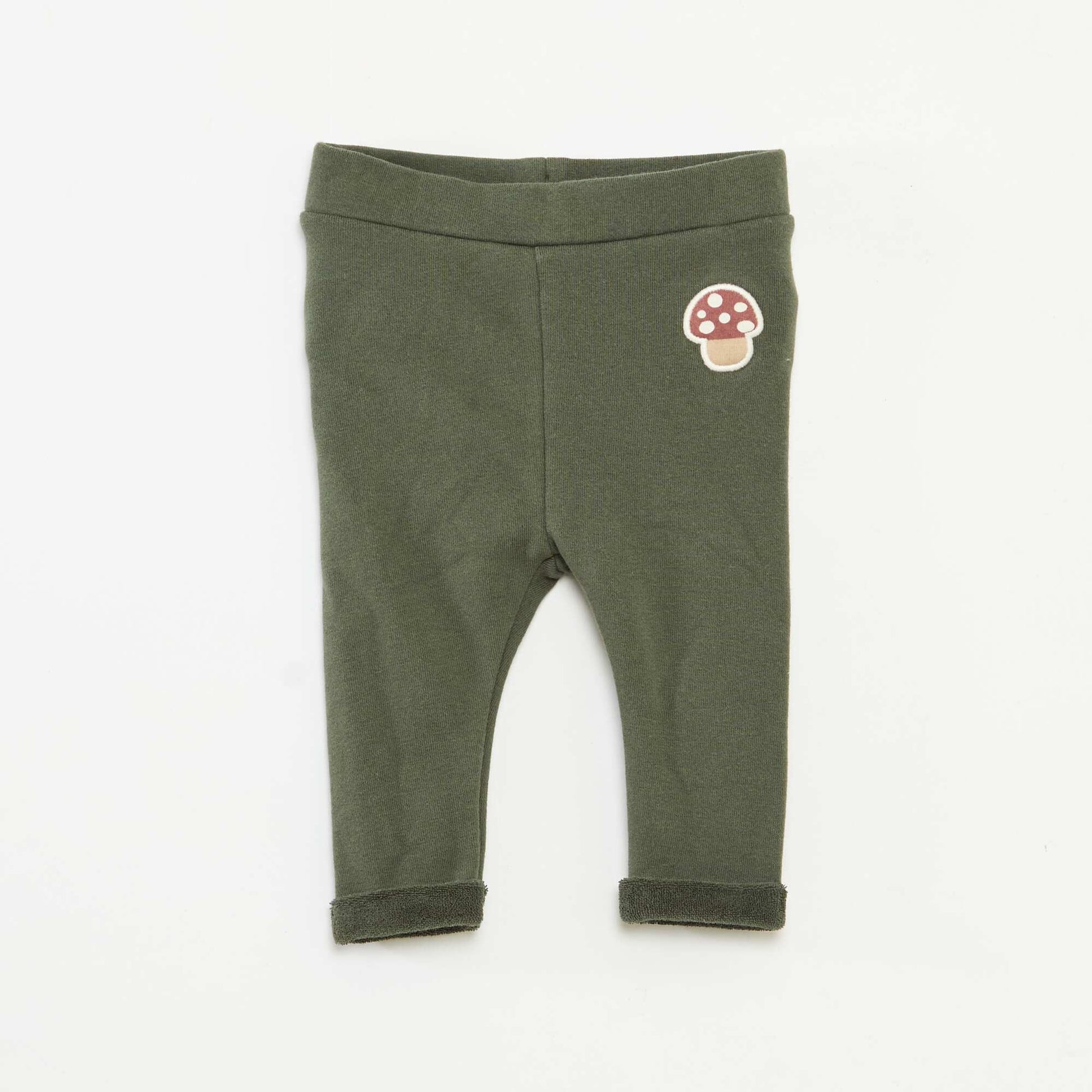 Conjunto de leggings de punto con dibujo animado + medias all-over de algodón KAKI