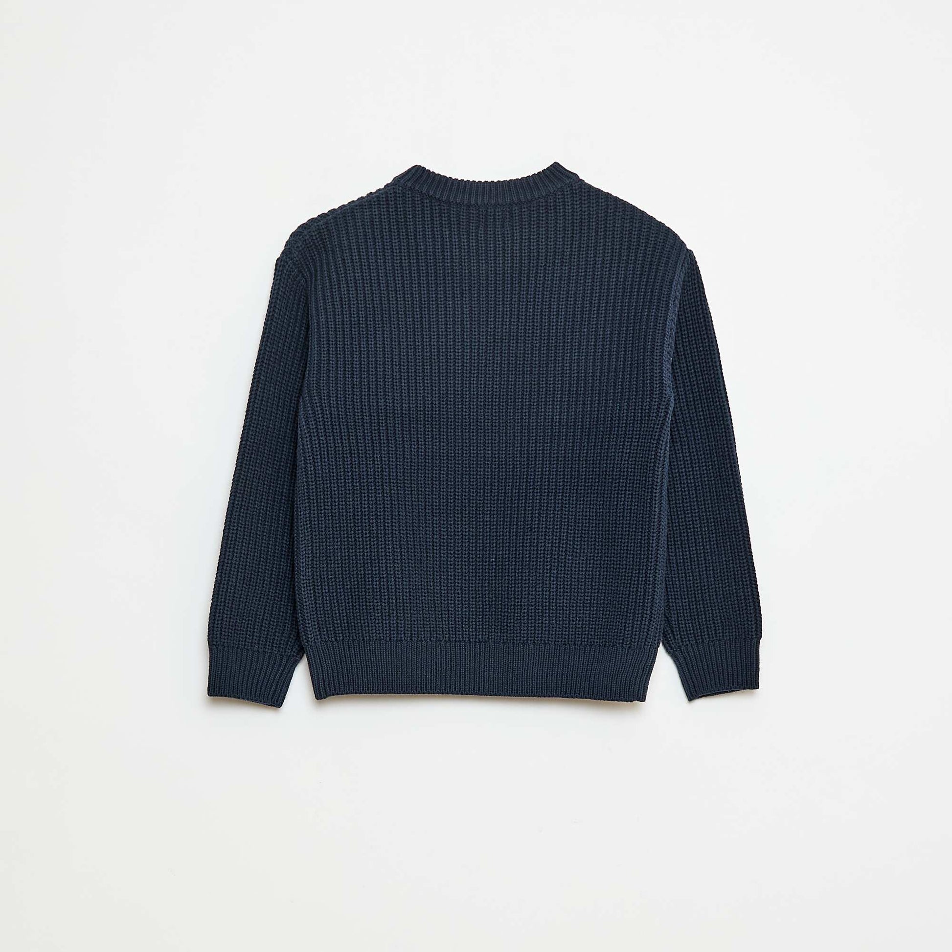 Sweater de punto con bloques de color AZUL