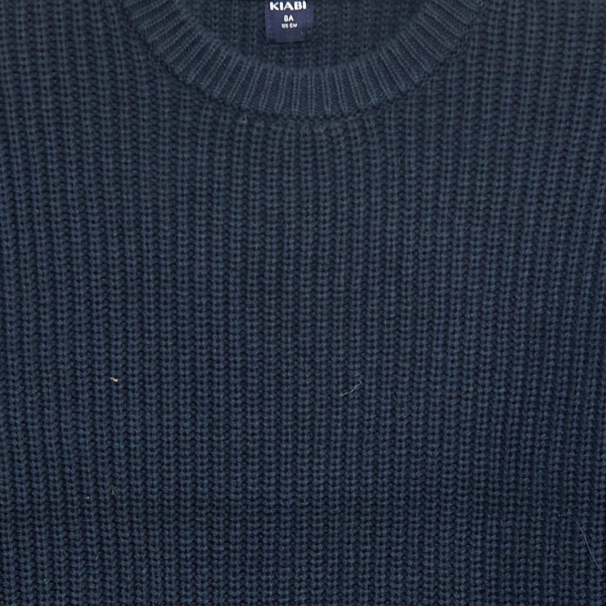 Sweater de punto con bloques de color AZUL