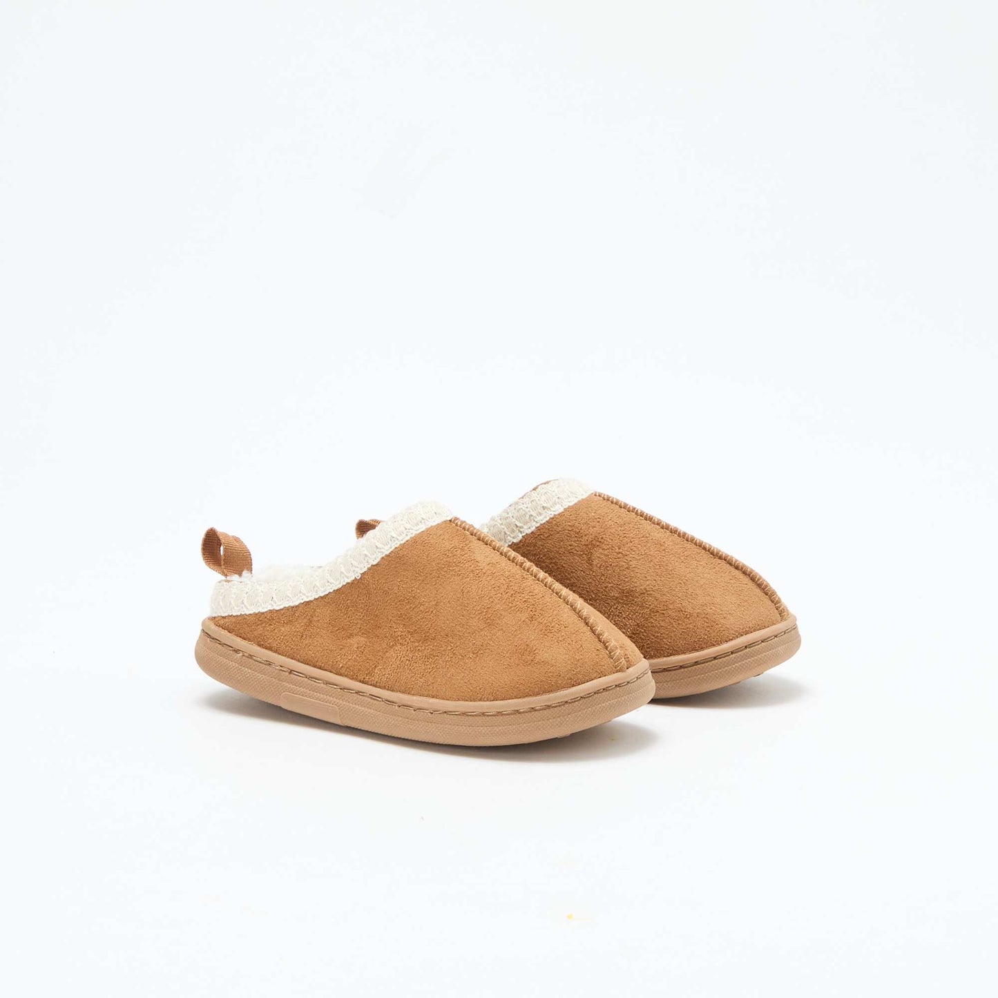 Mules de antelina con detalle MARRON