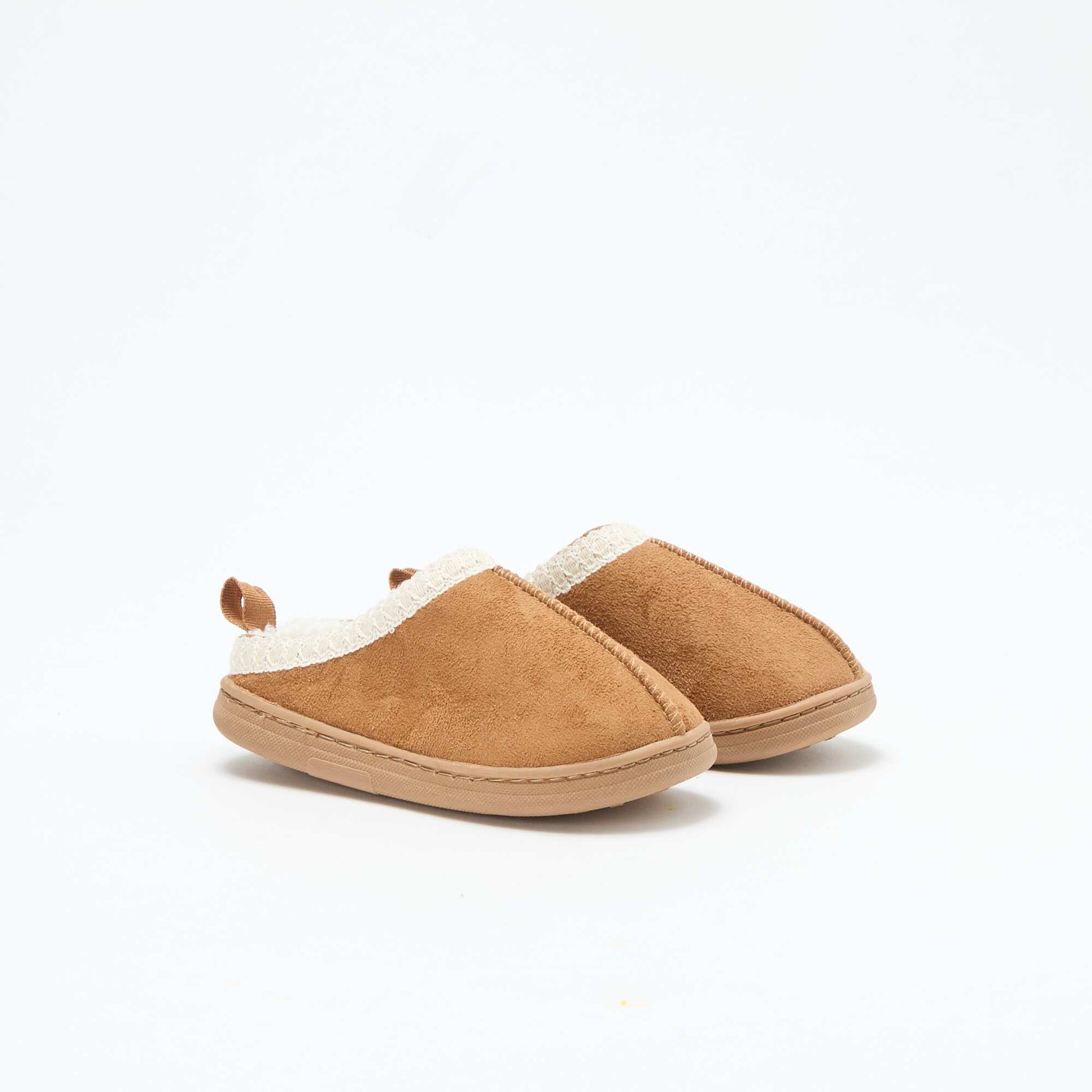 Mules de antelina con detalle MARRON
